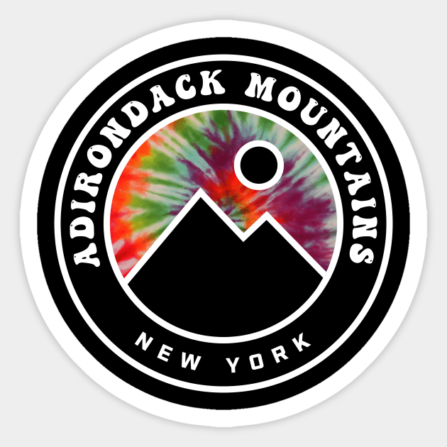 Adirondack Mountains New York Tie Dye Sticker by PodDesignShop